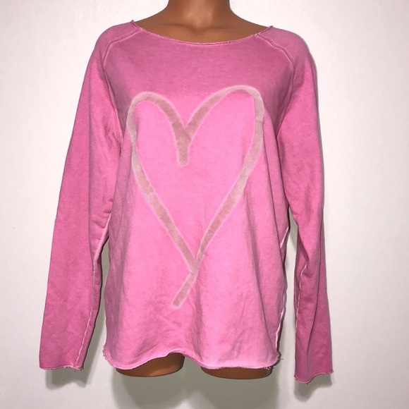 Better Rich New York Julia Crew Heart Oversized Sweatshirt Size Small - Picture 8 of 8